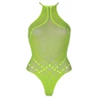 Ouch! - foszforeszkáló pántos hatású body (neon zöld)