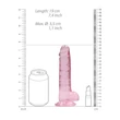 RealRock - átlátszó élethű dildó (pink, 17 cm)