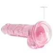 RealRock - átlátszó élethű dildó (pink, 17 cm)