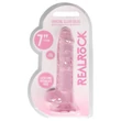 RealRock - átlátszó élethű dildó (pink, 17 cm)