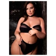 Le Désir Plus Size - 3 részes fehérnemű szett - fekete (XL-4XL)