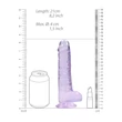 RealRock - átlátszó élethű dildó (lila, 19 cm)