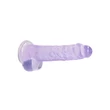RealRock - átlátszó élethű dildó (lila, 19 cm)
