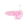 REALROCK - átlátszó élethű dildó - pink (19cm)