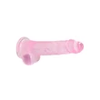 REALROCK - átlátszó élethű dildó - pink (19cm)
