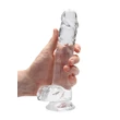 RealRock - átlátszó élethű dildó (átlátszó, 19 cm)