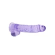 RealRock - átlátszó élethű dildó (lila, 22 cm)