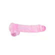 RealRock - átlátszó élethű dildó (pink, 22 cm)