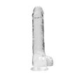 RealRock - átlátszó élethű dildó (átlátszó, 22 cm)
