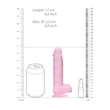 RealRock - átlátszó élethű dildó (pink, 15 cm)