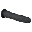 Easytoys - tapadókorongos 100% szilikon dildó (21 cm, fekete)