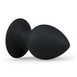 EasyToys Round Butt Plug XL - anál dildó (fekete) - extra nagy