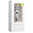 Easytoys Metal No.11 - pink köves kúp anál plug (ezüst, 3,5 cm)