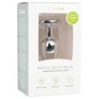 EasyToys Metal No.2 - anál plug szíves kővel (ezüst-fehér)