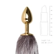 EasyToys Fox NO5 - fém anál plug rókafarokkal (arany-ezüst)