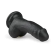 Easytoys - tapadókorongos, herés dildó (15 cm, fekete)