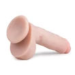 Easytoys - tapadókorongos, herés dildó (22,5 cm, natúr)