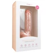 Easytoys - tapadókorongos, herés dildó (22,5 cm, natúr)