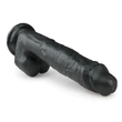Easytoys - tapadókorongos, herés nagy dildó (26,5 cm, fekete)