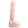 Easytoys - tapadókorongos, herés nagy dildó (29,5 cm, natúr)