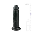 Easytoys - tapadókorongos élethű dildó (15,5cm) - fekete