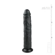 Easytoys - tapadókorongos extra nagy dildó (28,5 cm, fekete)