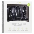 Easytoys Rocket - anál plug szett (fekete, 3 részes)