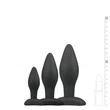 Easytoys Rocket - anál plug szett (fekete, 3 részes)