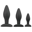 Easytoys Rocket - anál plug szett (fekete, 3 részes)