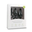 Easytoys - gyűrűs anál plug szett - 3 db (fekete)