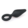 EasyToys Pointy Plug - gyűrűs anál plug - közepes (fekete)