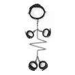 Easytoys - nyakörv, csukló- és bokabilincs - kötöző szett (fekete)