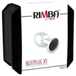 Rimba XS - fekete köves, fém butt plug (ezüst)