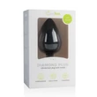 EasyToys Diamond - fehér köves anál plug (nagy, fekete)