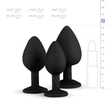 EasyToys Diamond - anál plug szett (fekete)