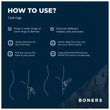 Boners - péniszgyűrű szett - 3 db (szürke)