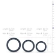 Boners - szilikon péniszgyűrű szett - 3 db (szürke)