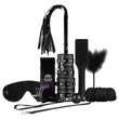 Secret Pleasure Chest - haladó BDSM készlet - 14 részes (fekete)