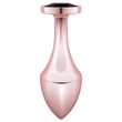 Rosy Gold Butt Plug - fekete köves anál plug (rosegold)