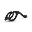 EasyToys Pleasure Ring - rugalmas pénisz- és heregyűrű (fekete)