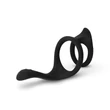 EasyToys Pleasure Ring - rugalmas pénisz- és heregyűrű (fekete)