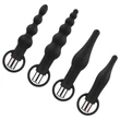 EasyToys - akkus anál vibrátor szett - 4 részes (fekete)