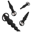 EasyToys - akkus anál vibrátor szett - 4 részes (fekete)