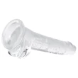 EasyToys - herés dildó - 17 cm (átlátszó)