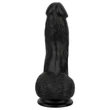 EasyToys - élethű herés dildó - 12 cm (fekete)