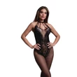 Christine - csipke mintás necc overál - (fekete) - XS-XL