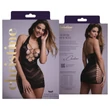 Christine - strasszos necc ruha - (fekete) - XS-XL