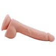 Mr. Dixx 7.6 - tapadókorongos, herés dildó (natúr, 19,5 cm)