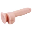 Mr. Dixx 7.6 - tapadókorongos, herés dildó (natúr, 19,5 cm)