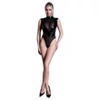 Allure Femme Fatale - áttetsző betétes body (fekete)